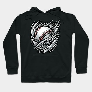 High-Speed Heater: Dynamic Baseball Swirl Tee Hoodie